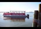 The new Daniel Island Ferry pulls away from the dock near the Daniel Island waterfront last Thursday, marking its first official run as the community’s new water taxi service to and from downtown Charleston.