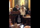 Charleston Mayor John Tecklenburg recognized Daniel Island resident Carina Buckman for her service to her community at the presentation of the Harold Koon Award for Excellence in Volunteer Service on March 13. 